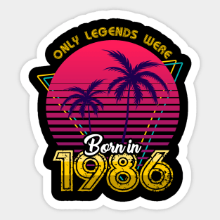 Born in 1986 T-Shirt Sticker